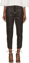 Thumbnail for your product : Isabel Marant Black Stretch Leather Daniels Trousers