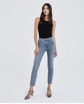 AG Jeans The Isabelle - Gray Light Plaid Ombre