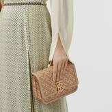 Thumbnail for your product : Burberry Small Monogram Print Leather TB Bag
