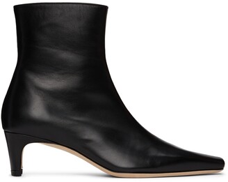 STAUD Black Wally Ankle Boots