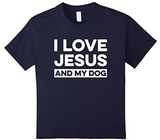 Womens I Love Jesus and My Dog T-Shirt Funny Christian Message XL