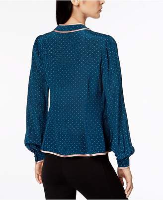 Nanette Lepore Silk Printed Wrap Blouse, Created for Macy's