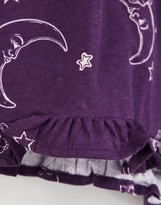 Thumbnail for your product : ASOS DESIGN Curve exclusive mix & match tarot frill pajama shorts in purple