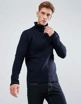 Thumbnail for your product : Bellfield Roll Neck Sweater with Dip Hem