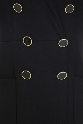 Veronica Beard Doreen Button-embellished Crepe Mini Dress