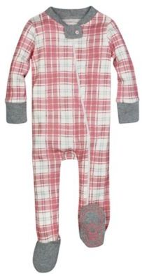 Burt's Bees Baby® Plaid Organic Cotton Footed Pajama in Pink