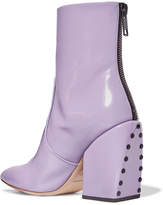 Thumbnail for your product : Petar Petrov Solar Patent-leather Ankle Boots - Lilac