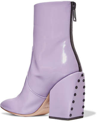 Petar Petrov Solar Patent-leather Ankle Boots - Lilac