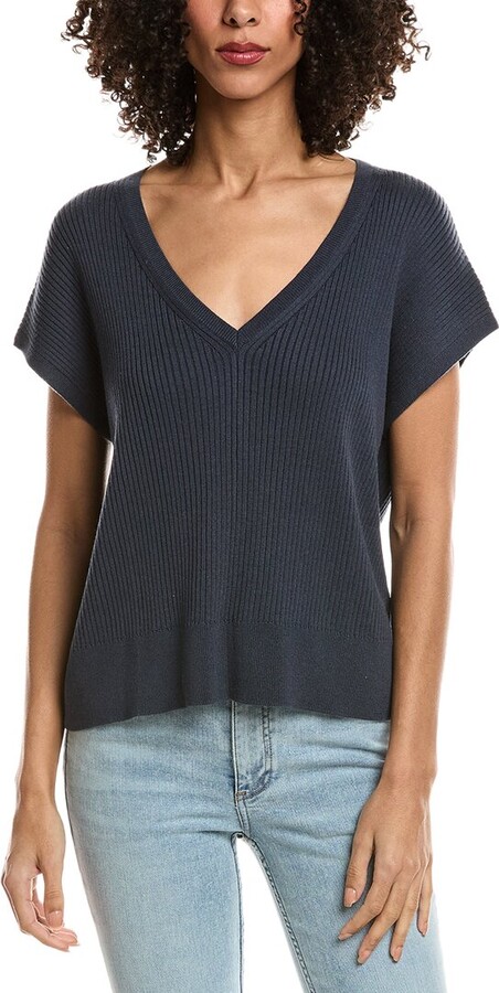 Splendid Georgie V-Neck Cashmere-Blend Sweater