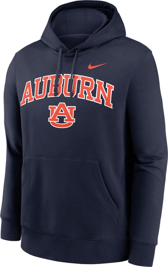 Auburn Arch Nike Men's College Pullover Hoodie in Blue | NKDK41SAUN-Y48