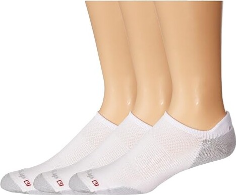 Drymax Running Lite Mesh No Show Tab 3-Pair Pack No Show Socks Shoes White/Grey : LG (US Men's Shoe 8.5-10.5 - Women's Shoe 10-12)