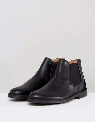 Selected Royce Leather Chelsea Boots In Black