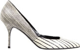 Thumbnail for your product : Pierre Hardy Stripe Snakeskin Point-Toe Pumps