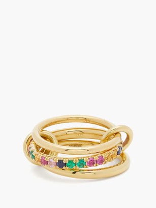 Spinelli Kilcollin Petunia Sapphire, Emerald & 18kt Gold Ring - Green Multi