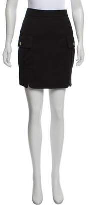 Pierre Balmain Rib Knit Mini Skirt Black Rib Knit Mini Skirt