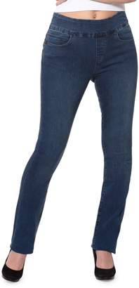 Lola Jeans High-Rise Pull-On Straight Jeans