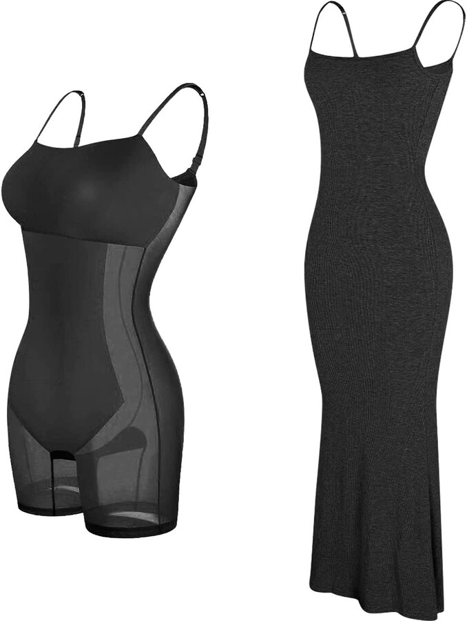 NJGRAE Shaper Dress Bodycon Maxi Mini Built in Shapewear Bra 8 in 1