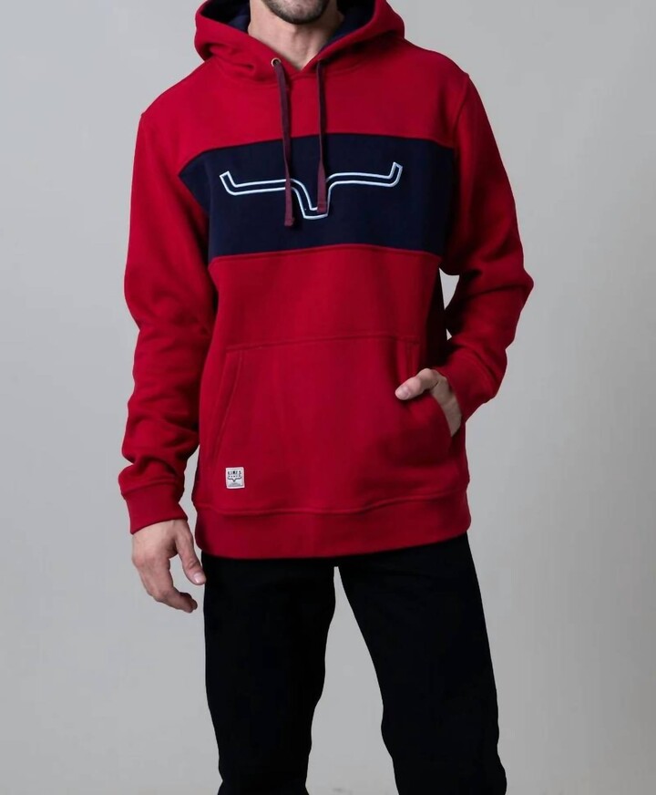 Kimes Ranch Men's Ranch Ripon Hoodie Sweatshirt In Red/blue
