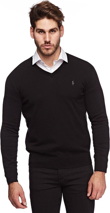 black polo sweater
