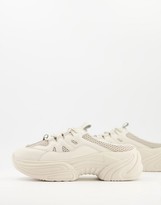 Thumbnail for your product : ASOS DESIGN Dava chunky mule trainers in taupe