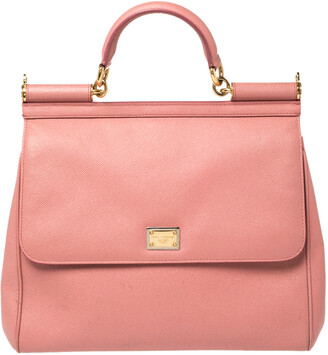 DOLCE & GABBANA Dauphine Small Tricolor Miss Sicily Satchel Pink