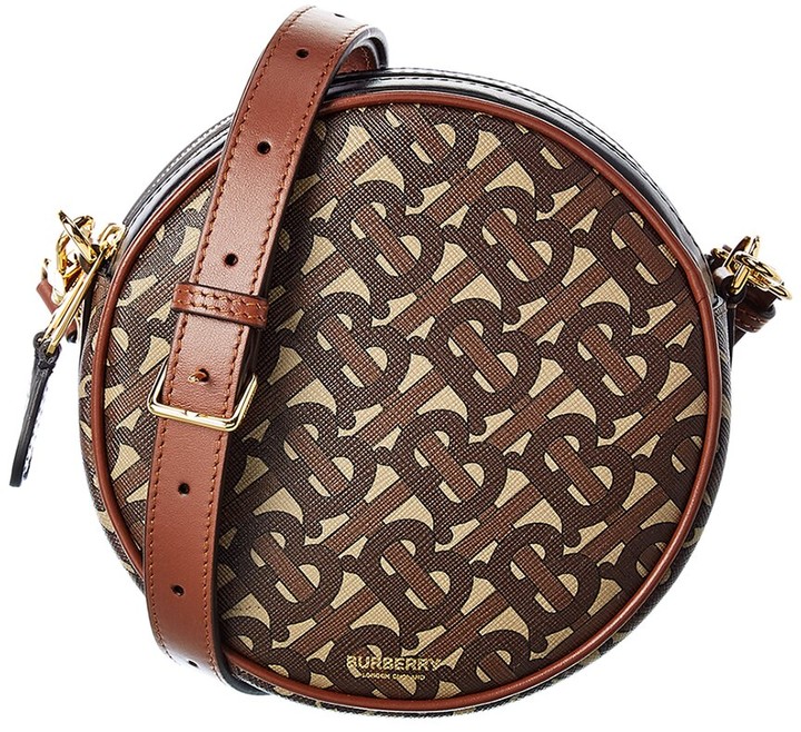 Burberry Monogram Canvas & Leather Shoulder Bag ShopStyle