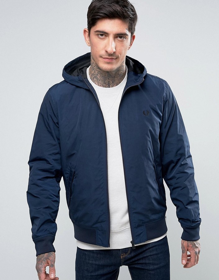Fred Perry Brentham – Marineblau Jacke mit Netzfutter - ShopStyle Outerwear