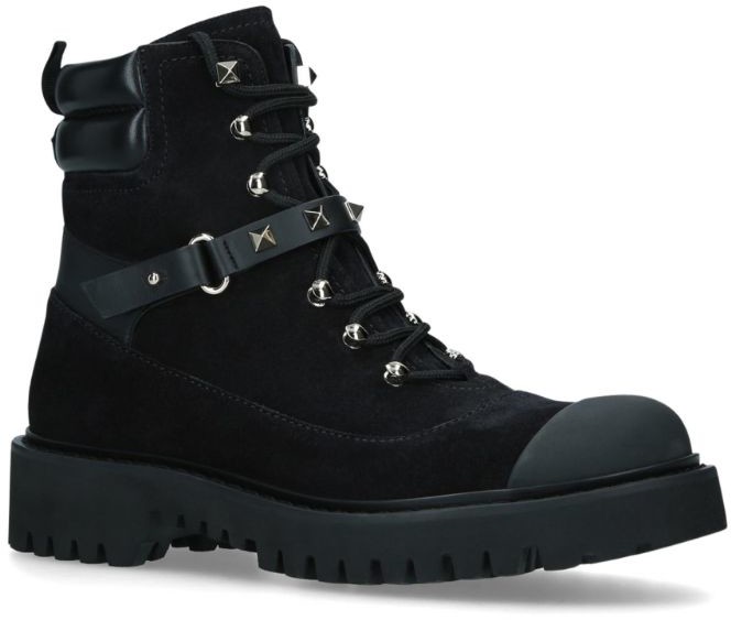 Valentino Rockstud Combat Boots - ShopStyle