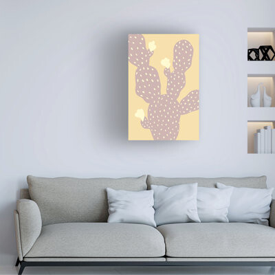 Redwood Rover Cactus Yellow On Canvas Print