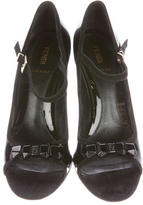 Thumbnail for your product : Fendi Mary Jane Peep-Toe Pumps