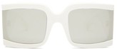 Thumbnail for your product : Celine Mirrored Square Acetate Sunglasses - Ivory