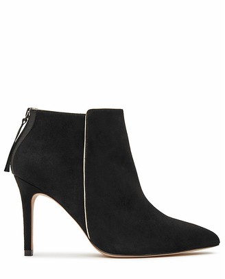 Reiss Breton Piped Pointed Toe High Heel Booties