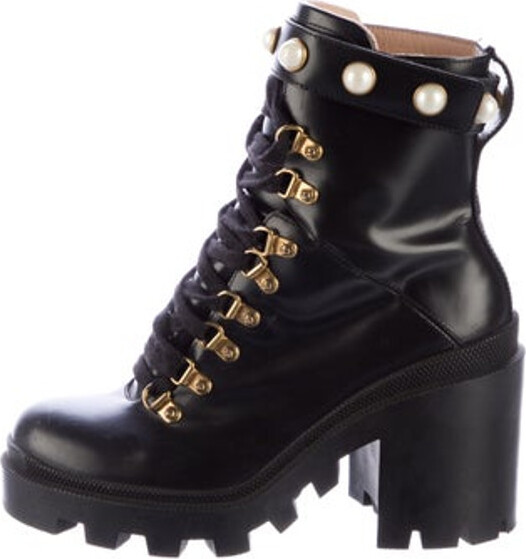combat boots gucci