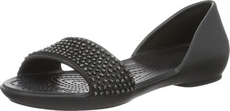 Crocs Women's Lina Embellished Dorsay Flat Sandal