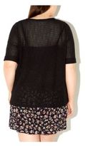 Thumbnail for your product : New Look Inspire Black Short Sleeve Woven Jumper