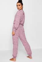 Thumbnail for your product : boohoo Satin Tie Lounge Onesie