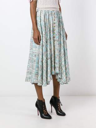 Olympia Le-Tan printed full skirt