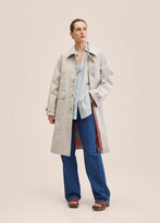 Thumbnail for your product : MANGO Oversized cotton trench beige - Woman - L