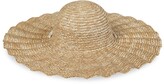 Thumbnail for your product : LACK OF COLOR Scalloped Dolce Straw Wide-Brim Hat