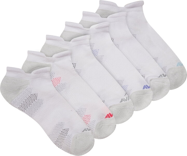 Avia Women’s All Sport Cushion Low Cut Socks With Tabs, 6-Pack
