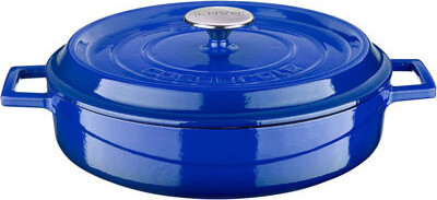 LAVA CAST IRON Lava Enameled Cast Iron Dutch Oven Oval with Trendy Lid