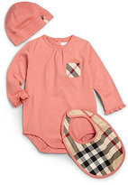 Thumbnail for your product : Burberry Infant's Three-Piece Bodysuit, Hat & Bib Set