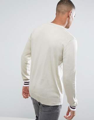 French Connection Crew Neck Knitted Jumper With Contrast Cuff