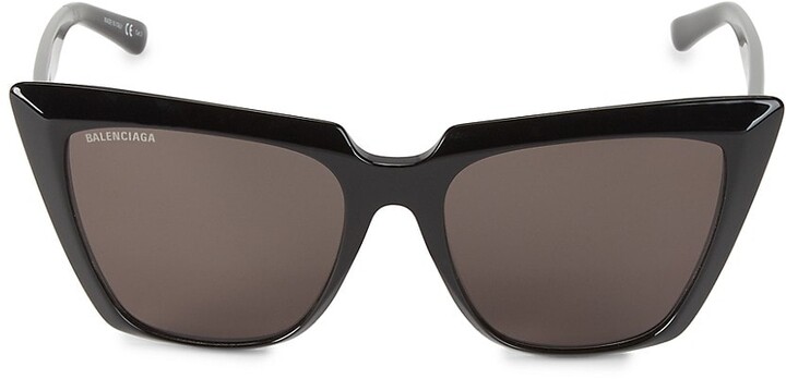 Balenciaga BB0046S-001 55MM Squared Cat Eye Sunglasses - ShopStyle