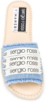 Thumbnail for your product : Sergio Rossi x Manebí frayed slip-on sandals