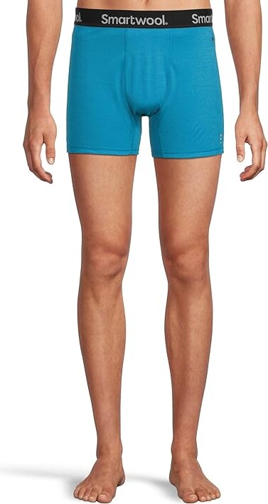 Smartwool Boxer Brief Men's Underwear Pool Blue : LG, Polyester/Wool