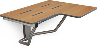 Seachrome 26" x 22.5" Teak Reversible Folding Transfer Tub/Shower Seat