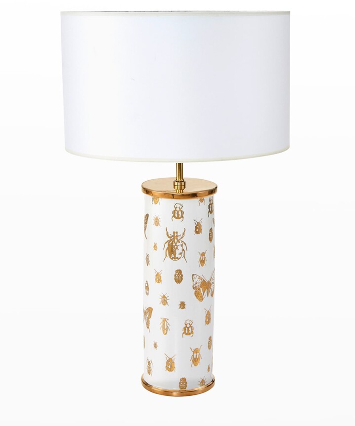 Table Lamps The World S Largest, Marble And Gold Circle Kane Table Lampshade
