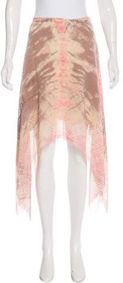 Raquel Allegra Silk Tie-Dye Skirt
