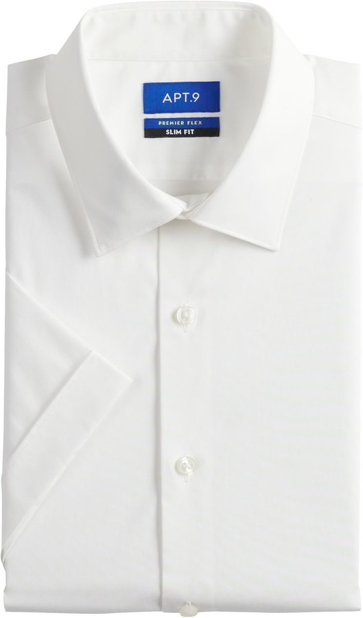 apt 9 premier flex slim fit dress shirt